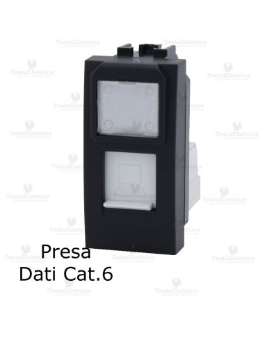 Presa Dati RJ45 categoria 6 compatibile con serie Bticino LivingLight