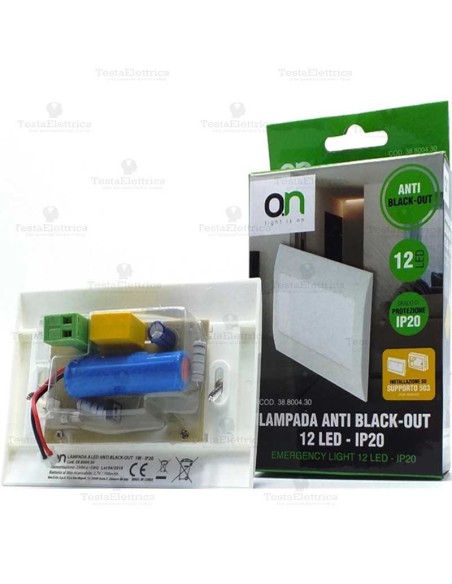 Lampada d' emergenza LED completa per scatole 503 - retro