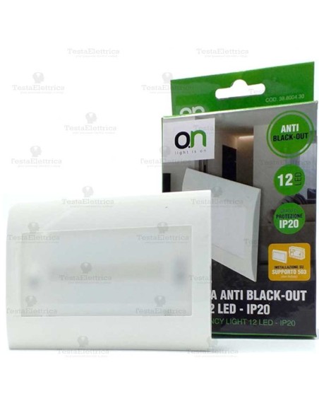 Lampada d' emergenza LED completa per scatole 503 - confezione