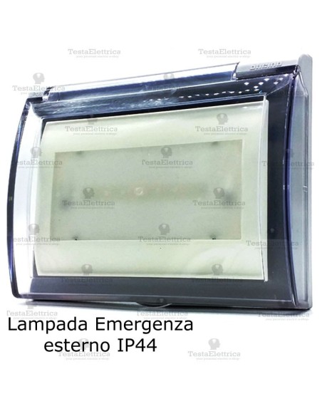 Lampada emergenza LED ip44 da esterno