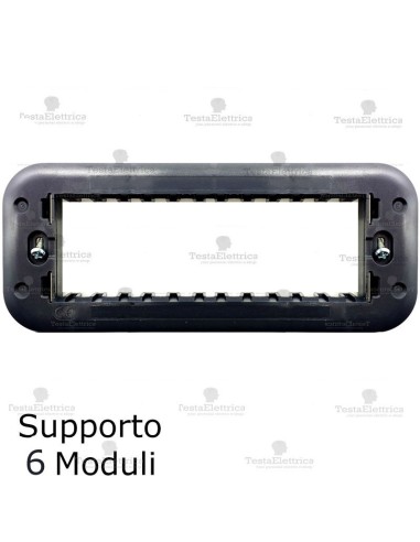 Supporto 6 posti compatibile bticino axolute 