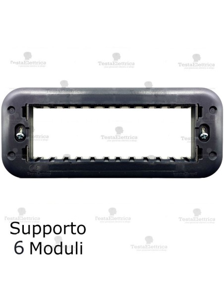 Supporto 6 posti compatibile bticino axolute 