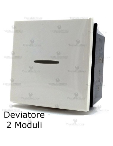 deviatore 2 moduli bianco bticino axolute compatibile 