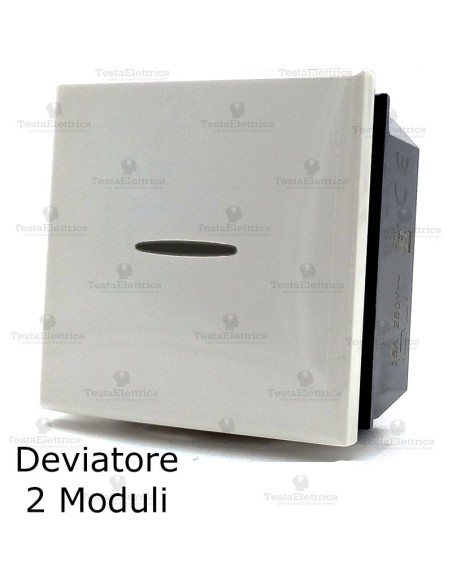deviatore 2 moduli bianco bticino axolute compatibile 