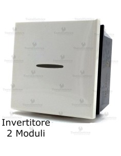 invertitore bianco 2 moduli compatibile bticino axolute 