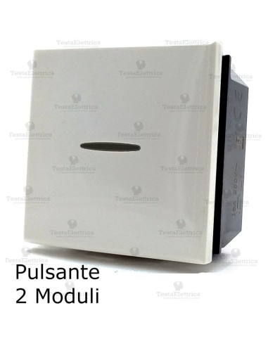pulsante 2 moduli compatibile bticino axolute 