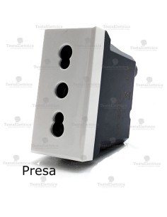 presa compatibile bticino axolute bianca