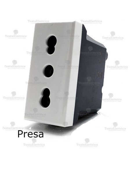 presa compatibile bticino axolute bianca