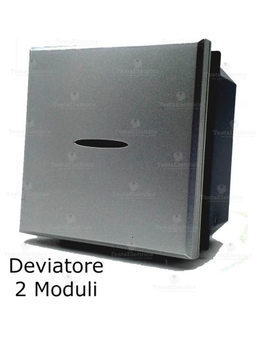 deviatore 2 moduli grigio bticino axolute compatibile 
