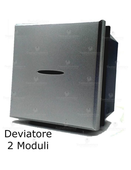 deviatore 2 moduli grigio bticino axolute compatibile 