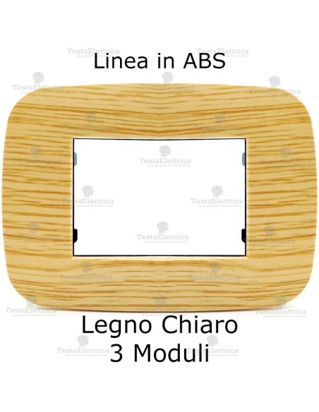 Placchetta compatibile bticino Axolute colore legno