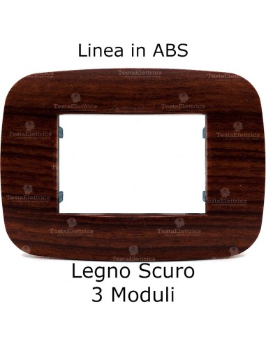 Placchetta compatibile bticino Axolute colore noce