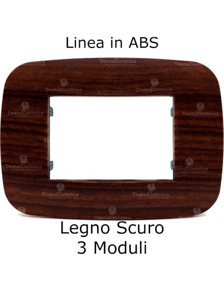 Placchetta compatibile bticino Axolute colore noce