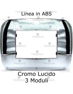 Placchetta compatibile bticino Axolute cromo lucido