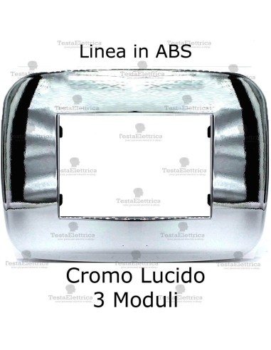 Placchetta compatibile bticino Axolute cromo lucido