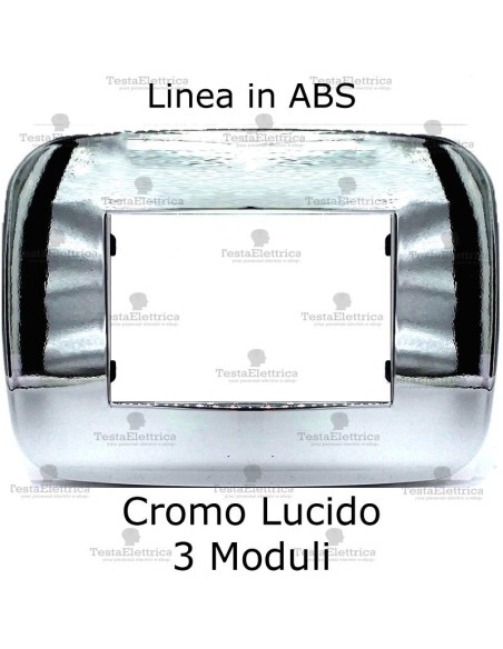 Placchetta compatibile bticino Axolute cromo lucido