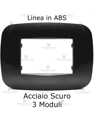 Placchetta compatibile bticino Axolute acciaio