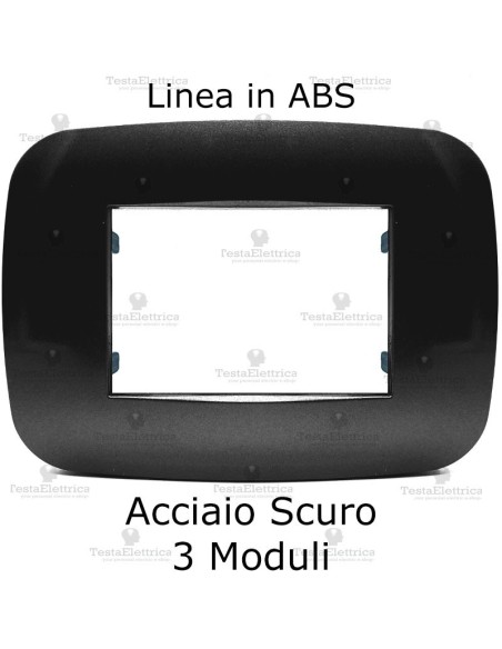 Placchetta compatibile bticino Axolute acciaio