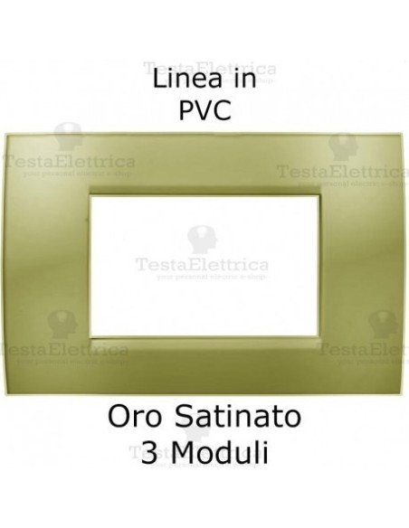 Placca oro satinato compatibile LivingLight  