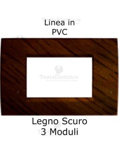 Placca legno scuro compatibile LivingLight  