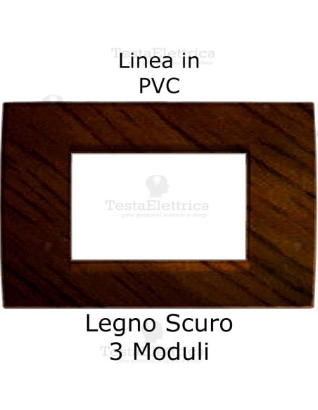 Placca legno scuro compatibile LivingLight  
