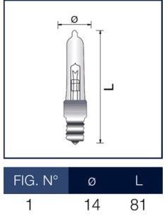 Lampada alogena Tubolare 80W E14 Leuci 2