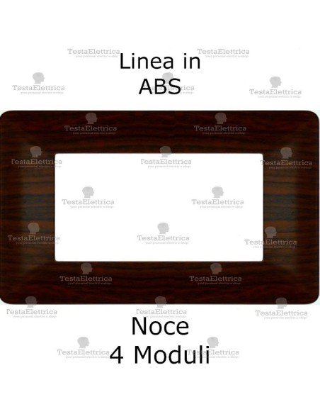 Placca radica di noce compatibile con serie Bticino Matix 