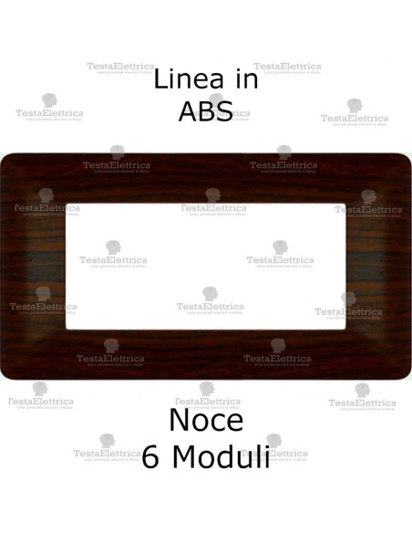 Placca radica di noce compatibile con serie Bticino Matix 