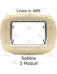 Placca ellittica compatibile bticino Axolute sabbia