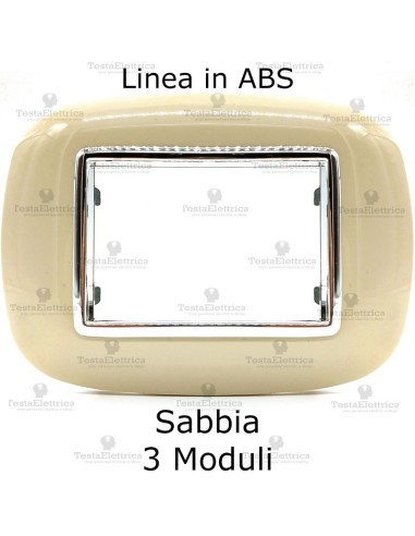 Placca ellittica compatibile bticino Axolute sabbia