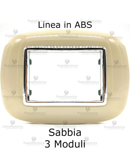 Placca ellittica compatibile bticino Axolute sabbia