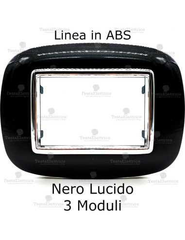  placca compatibile axolute nero lucido