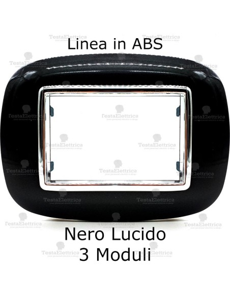  placca compatibile axolute nero lucido