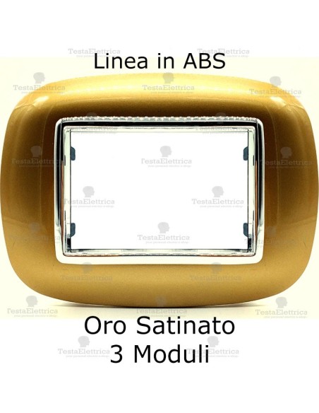  placca compatibile axolute oro satinato 