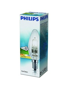 Lampada alogena oliva 18W E14 Philips 2