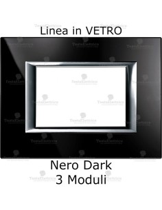 placca nera in vetro compatibile bticino axolute 