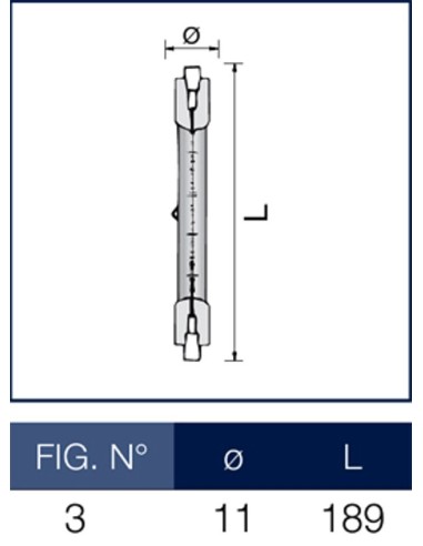 Lampada alogena Lineare 1000W R7s-15 Leuci