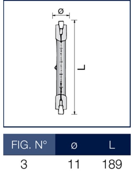 Lampada alogena Lineare 1000W R7s-15 Leuci