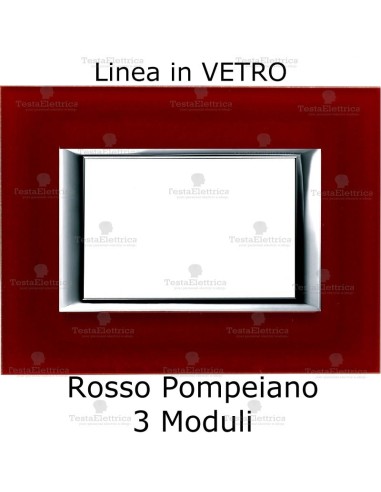 placca in vetro vero compatibile bticino axolute rosso