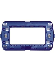 Placchetta Bianca 4 moduli compatibile bticino living light 2