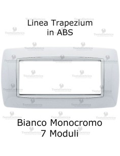 Placchetta Bianca 7 moduli compatibile bticino living light