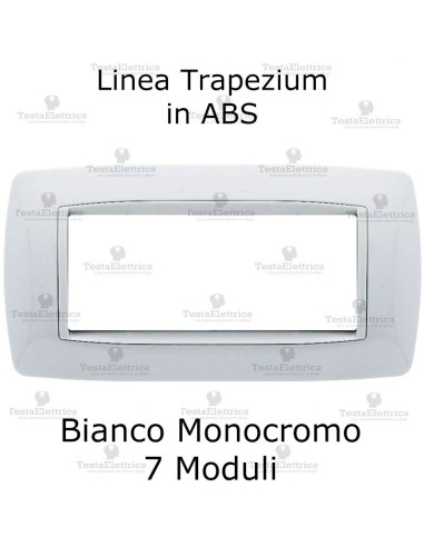 Placchetta Bianca 7 moduli compatibile bticino living light