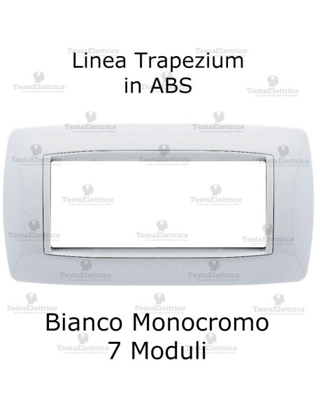 Placchetta Bianca 7 moduli compatibile bticino living light
