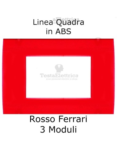 Placchetta Rosso Ferrari compatibile con serie Bticino LivingLight 