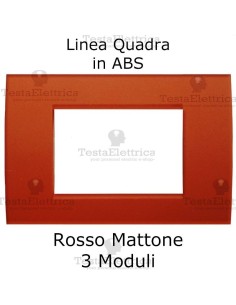 Placchetta Rosso terracotta compatibile con serie Bticino LivingLight 