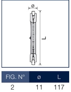 Lampada alogena Lineare 120W R7s-15 117 mm Leuci 2