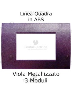 Placchetta Viola Metallizzato compatibile con serie Bticino LivingLight 