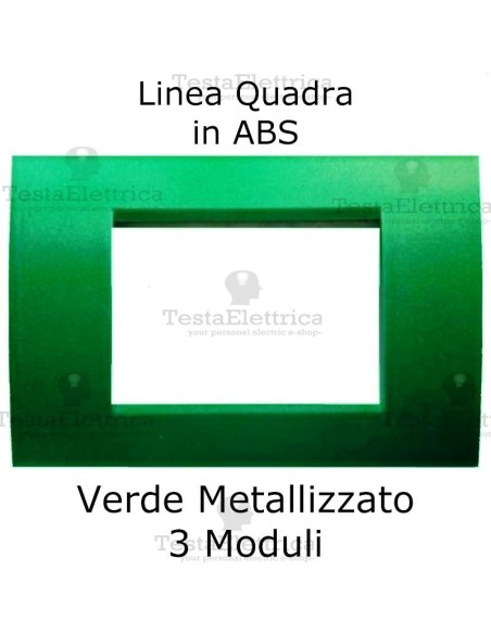 Placchetta Verde Metallizzato compatibile con serie Bticino LivingLight 