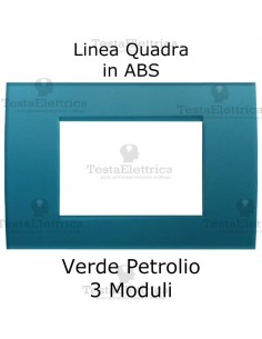 Placchetta Verde Petrolio compatibile con serie Bticino LivingLight 