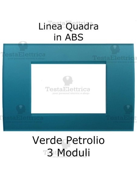 Placchetta Verde Petrolio compatibile con serie Bticino LivingLight 